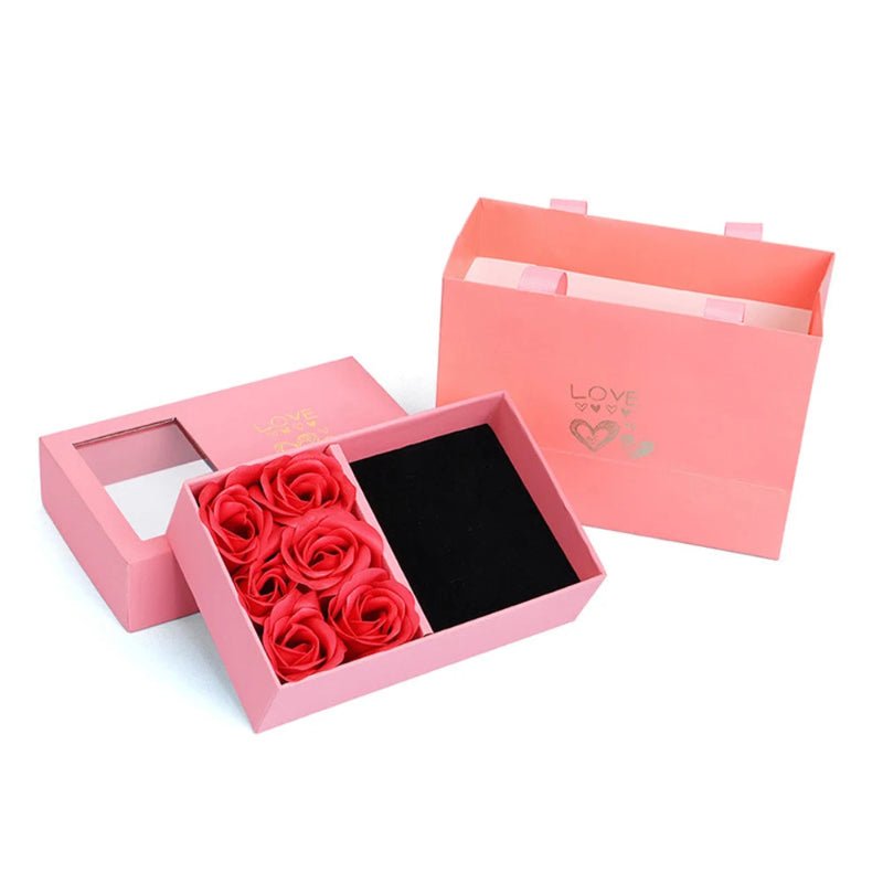 Coffret Cadeau Rose Éternelle – Boîte Luxe pour Bijoux & Surprises - Bijoux Femme Tendance - Amoréa Paris